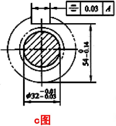 在下图所示的套筒零件上铣键槽，要求保证尺寸540.140mm。现有三种方案，分别如图b、c、d所示。