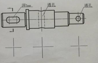 在指定位置画移出断面图。     