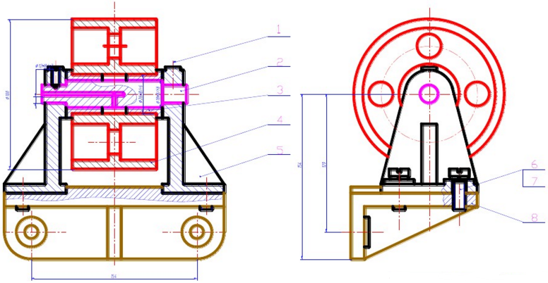 （见题9－1图)看懂柱塞泵装配图，拆画泵体1的零件图，要求用合适的表达方法表示形体，并试标注零件图尺