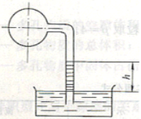 如图18所示，一具有一定真空度的容器用一根管子倒置于一液面与大气相通的水槽中，液体在管中上升的高度h