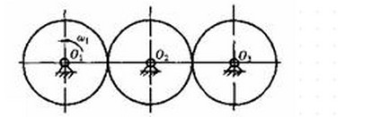 某齿轮传动装置如图所示．轮1为主动轮，当轮1做双向回转时，则轮1的齿面接触应力按______变化。 