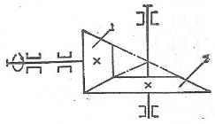 图所示为直齿锥齿轮传动，齿轮1为主动轮，转速n1=970r／min，齿数z1=20，z2=60，大端