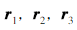 用图（a)中所标的和初基矢量来写出和的平移矢量的矢量式。用图（b)中所标的初基矢量和来写出图中的r矢