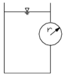 在盛满液体的容器壁上装有一个均质圆柱体，如图所示。由于圆柱体浸在液体中，必受到一个向上的浮力作用。若