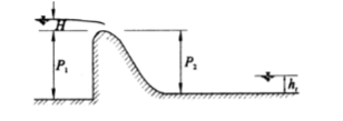无闸门控制的克—奥工型曲线溢流坝，上下游坝高分别为P=10m，P1=11m，溢流宽度b=40m，在设