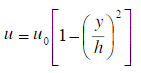动力粘度为μ的液体，在宽为b的矩形断面明渠中作层流运动，水深为h，速度分布为，如图所示，式中，μ0为