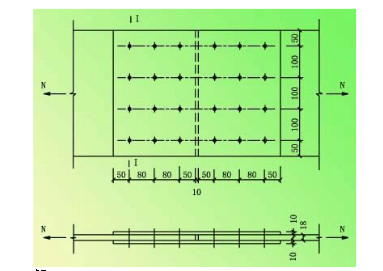 验算图所示双盖板连接节点是否安全。钢板与盖板钢材均为Q235，承受轴心力设计值N=1181kN，采用