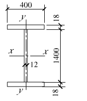 如图所示简支工作平台钢梁，跨度L=12m，Q345钢，承受均布荷载设计值g=156kN／m（包括梁自