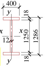 计算跨度16m的简支钢板梁桥，其主梁的焊接工字形截面尺寸如图图4－19－3所示，上、下纵向联结系两相