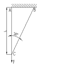 如图所示两圆杆材料相同，杆1为阶梯杆，杆2为等直杆，受到拉力F的作用，分析两杆的变形情况，杆1的伸长