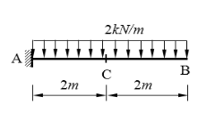 求图示外伸梁C点的竖向位移△Cy，梁的EI=常数。求图示外伸梁C点的竖向位移△Cy，梁的EI=常数。