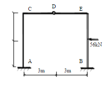 试求图示组合结构D点的竖向位移△Dy。试求图示组合结构D点的竖向位移△Dy。    
