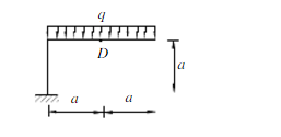 求图示刚架横梁中D点的竖向位移△Dy。EI=常数。求图示刚架横梁中D点的竖向位移△Dy。EI=常数。
