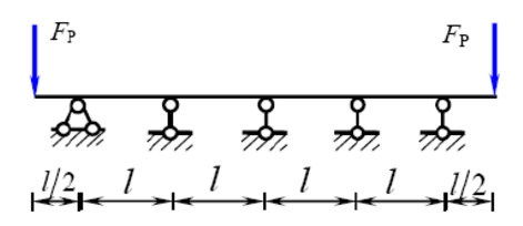 用力矩分配法计算图示连续梁，并作M图。EI=常数。    