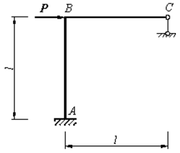 试用位移法计算图示结构，并作弯矩图。