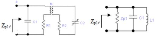有一耦合回路如图题2.35所示。已知f01=1MHz，f02=1MHz，ρ1=ρ2=1kΩ，R1=R