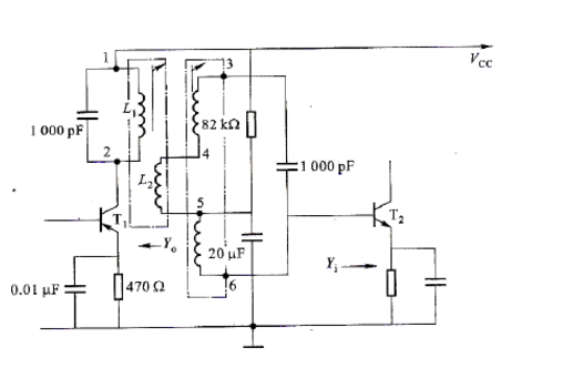 图题2.46所示的双调谐电感耦合电路中，设第一级放大器的输出导纳、电容和第二级放大器的输入导纳、电容