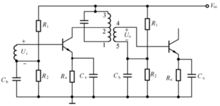 在图题2.9中，放大器的工作频率f0=10.7MHz，谐振回路的L13=4uH，Q0=100，N23