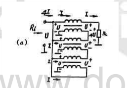 试求图题3.22所示的各传输线变压器的阻抗变换关系及相应的特性阻抗。  