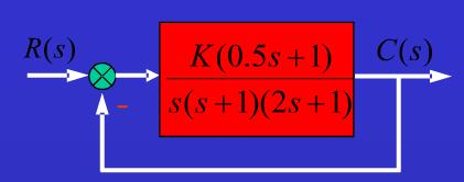 已知系统结构图如图3－7所示，为使当输入信号为单位加速度函数时系统的稳态误差为零，试确定a和b的值。