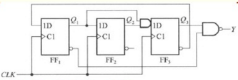 试分析图6－23所示时序逻辑电路的逻辑功能，写出电路的驱动方程、状态方程和输出方程，画出电路的状态转