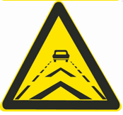 这个标志是何含义？A.两侧变窄路段B.车速测试路段C.车距确认路段D.注这个标志是何含义？A.两侧变