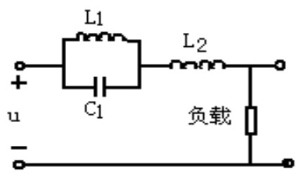 图所示电路为滤波电路，要求4ω1的谐波电流全部传至负载，而基波电流无法到达负载。已知电容C=1μF、