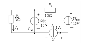 求图所示电路中的电流i和电压u。    