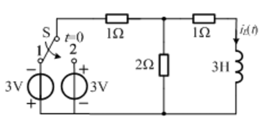图（a)所示电路在开关S打开前处于稳态，t=0时将开关S打开，试求t≥0时的电感电流iL（t)及电容