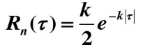 已知噪声，n（t)的自相关函数，k为常数：已知噪声，n(t)的自相关函数，k为常数：