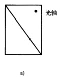 一棱镜由一个负晶体直角棱镜（光轴垂直图面)和一个玻璃直角棱镜（折射率为n)组成，如图10－9a所示。