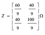 已知双口网络Z参数矩阵如下，说明该双口网络是否有受控源，并求其T形等效电路。