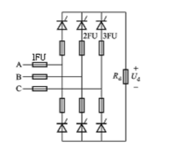 现有单相半波、单相桥式、三相半波三种电路，负载电流Id都是40A，问串在晶闸管中的熔断器电流分别是多