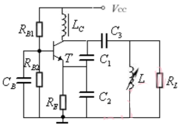 克拉泼振荡器交流电路如图所示。已知放大器小信号跨导gm=10ms，C1=C2=100pF，C3=2～