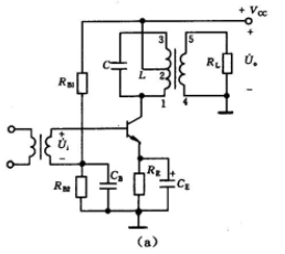 单调谐放大器如下图（a)所示，已知中心频率f0=5MHz，晶体管静态工作电流，IEQ=1.5mA时的