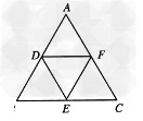 相似三角形面积比和边长比的关系如图，分别取等边三角形ABC各边的中点D、E、F，得△DEF，若△AB