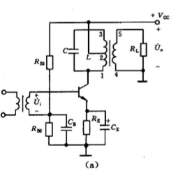 单调谐放大器如下图（a)所示。中心频率f0=30MHz，晶体管工作点电流，IEQ=2mA，回路电感L
