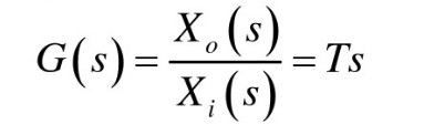 典型的微分环节的传递函数为( )。