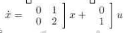 已知连续系统的动态方程为，y=[1 0]x设采样周期T=1s，试求离散化动态方程。已知连续系统的动态