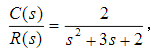 已知系统传递函数，且初始条件为c（0)=－1，，试求系统在输入r（t)=1（t)作用下的输出c（t)