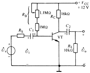 放大电路如下图所示，已知晶体管的β=50，rbb'=100Ω，RS=1kΩ。放大电路如下图所示，已知