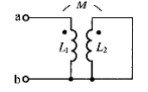 如图所示含耦合电感电路，已知L1=0.1H，L2=0.4H，M=0.12H，求ab端的等效电感Lab