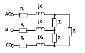 图（a)所示为对称三相电路，负载阻抗ZL=（150＋j150)Ω，传输线参数X1=2Ω，R1=2Ω，