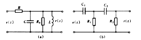 求图中所示电路的系统函数H（s)和冲激响应h（t)，设激励信号为电压e（t)，响应信号为电压r（t)