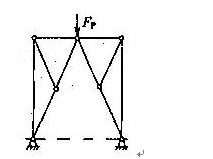 桁架结构形式与载荷F均已知。结构中杆件内力为零的杆件数为（)。A.零根B.2根桁架结构形式与载荷F均