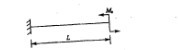 图示悬臂梁自由端承受集中力偶M。若梁的长度减少一半，梁的最大挠度是原来的（)。A.1／2图示悬臂梁自