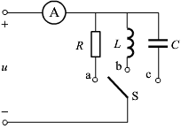 在图3.6所示电路中，已知R=100Ω，L=31.8mH，C=318μF，求电源的频率和电压分别为5