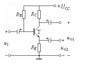 在图15－18中，UCC=12V，RC=2kΩ，RE=2kΩ，RB=300kΩ，晶体管的β=50。电