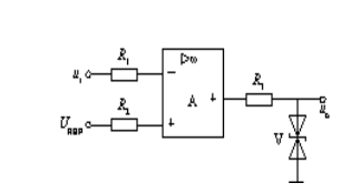 题四图（a)所示电路中，集成运放的最大输出电压Uom=±12V，双向稳压管Dz的稳定电压Uz=±6V