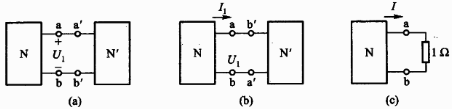两个相同的有源二端网络N与N&#39;连接如图2－76（a)所示，测得U1=4V。若连接如图2－76